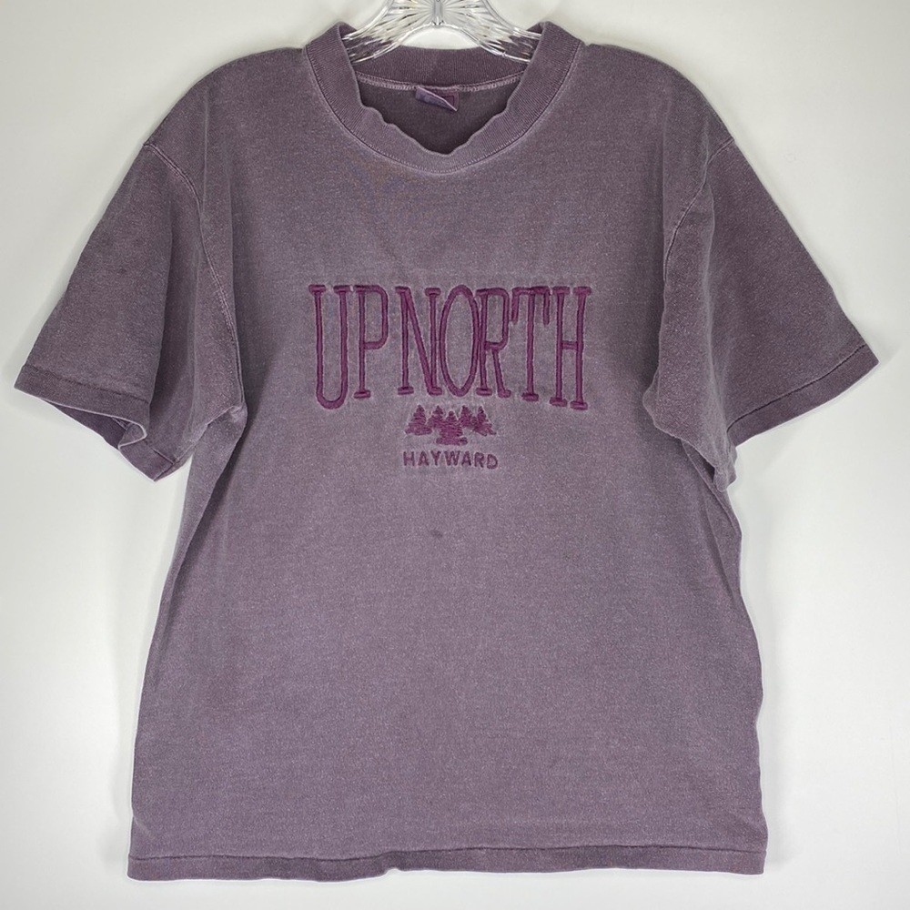 Vintage Delta Pro-Weight Purple Up North Hayward, WI Short Sleeve Tshirt Medium